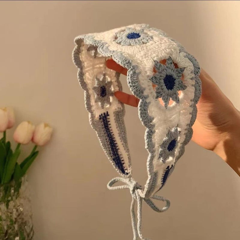 رباط شعر محبوك على شكل رأس مزخرف للنساء يقلل من العمر، إكسسوارات شعر يدوية الصنع بلون عتيق - Image 1