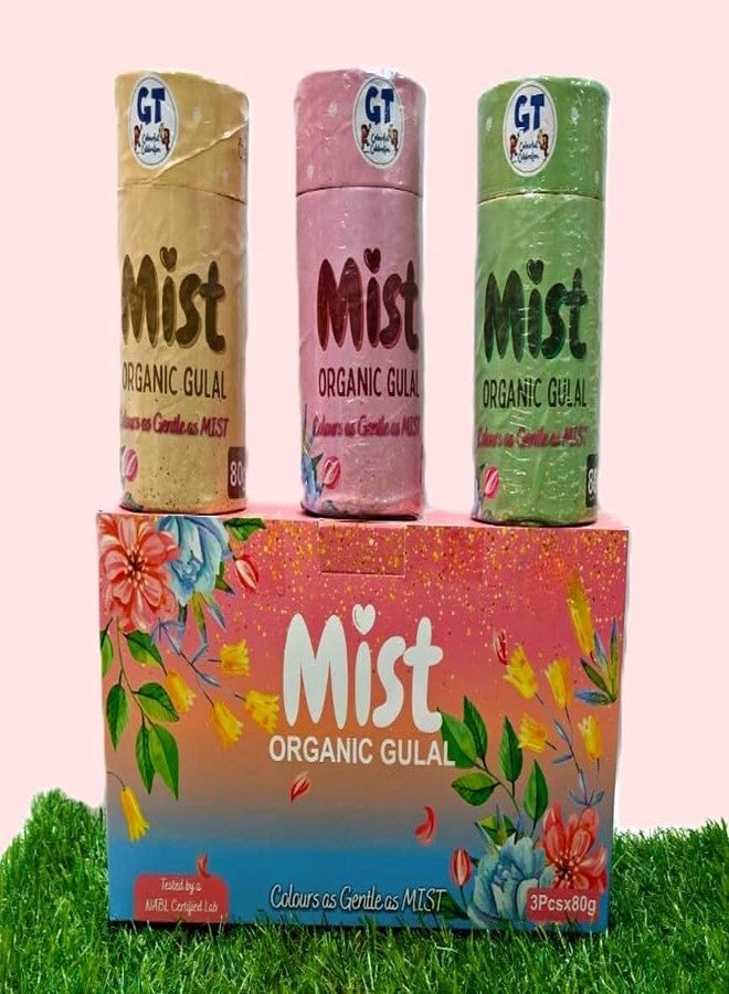 Niku Holi Colour - Herbal Organic Holi Gulal | Colour as Gentle as Mist | Non Toxic, Easy to Remove, Soft Skin Friendly | Pack of 3-80gm *3 | Holi Gift Pack for Family, Party - Image 2