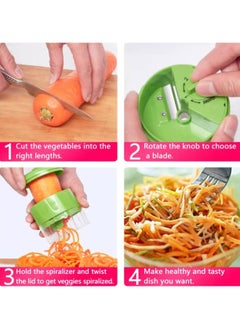 Handheld 3 in 1 Vegetable Spiralizer Slicer Adjustable Veggie Spiral Slicer Cutter （Green） - pzsku/Z00EDB5FC6ED207DCD4C2Z/45/_/1733211373/16e3a477-5cc7-4b9e-91dd-ce5b4d1bed1a