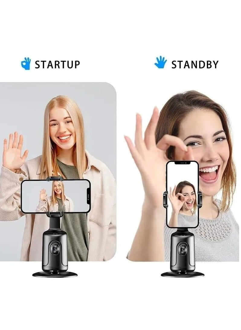 ELTRAZONE - Auto Face Tracking Phone Holder Tripod Stand | Smart 360° Rotation Selfie Stick with Fast Face & Object Tracking | AI Cameraman Mount for Vlogging, Live Streaming, YouTube, Video Calls, TikTok, Online Meetings, and Content Creation - Image 1