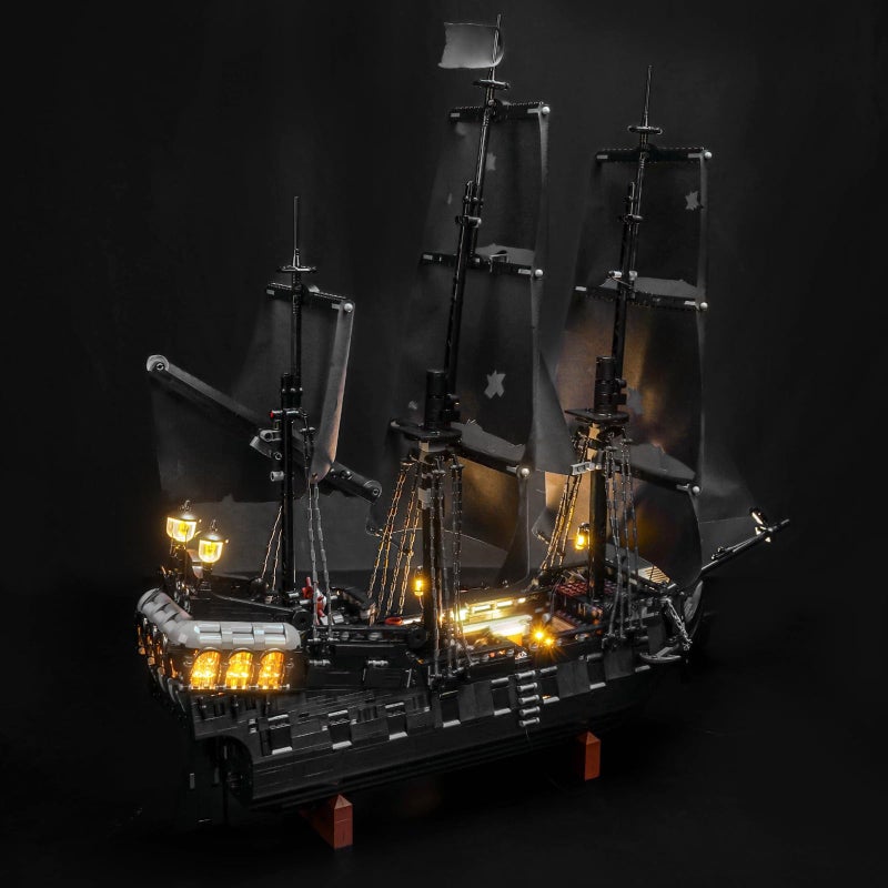 BrickBling LED Light Compatible with Lego Icons Captain Jack Sparrow's Pirate Ship, Compatible with Lego Black Pearl 10365-No Model (Classic Version Light) - Image 1