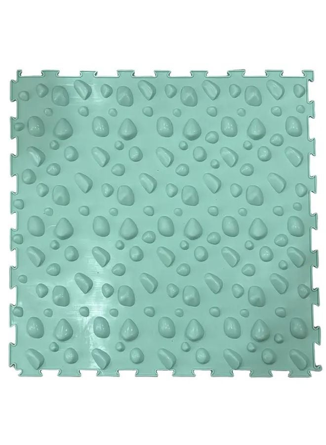 Green Stone Interlocking Puzzle Floor Mat For Babies Kids And Yoga Non Slip - Image 1
