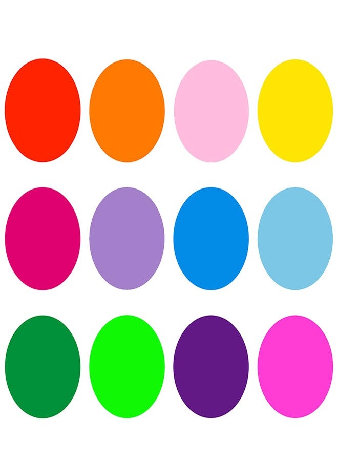 ELANE 12 Pcs Colorful Dry Erase Dots for Classroom Tables, Board for Desk, Sticker for Wall, Tables (6 Inch) (12) - Image 1