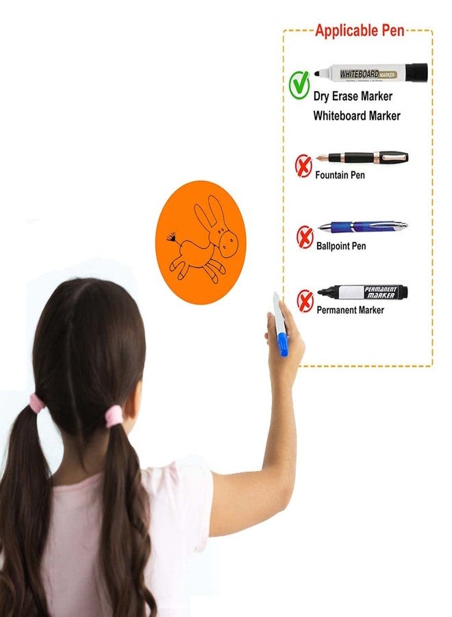 ELANE 12 Pcs Colorful Dry Erase Dots for Classroom Tables, Board for Desk, Sticker for Wall, Tables (6 Inch) (12) - Image 5
