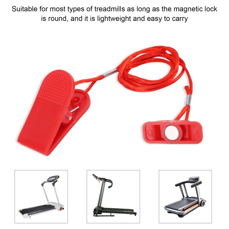 Gosknor Treadmill Magnet Safety Key, Magnetic Safety Switch Universal Treadmill Emergency Stop Magnet for Most Treadmills Running Machines Replacement Accessories (Rectangle) - Image 4