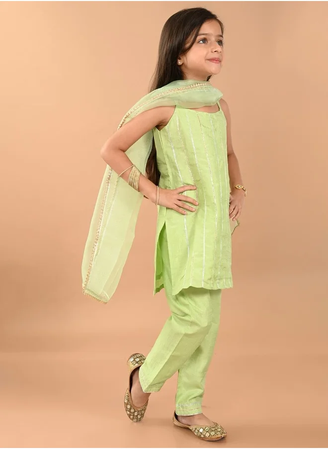 LILPICKS Embellished Kurta Pallazzo Set