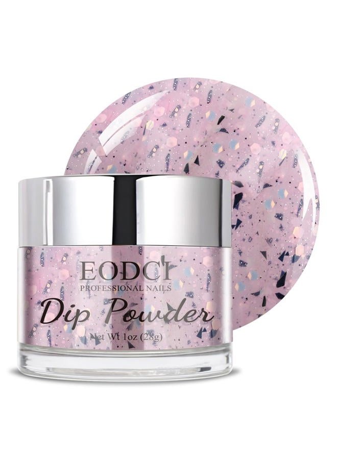 eodci Lavender Glitter Soaking Powder, For Nails 1 Oz/28G, Purple Colors Leaf Platinum Manicure DIY In Salon Beauty Home, Easy Use, Gift Women, No Lamp Curing Needed - Image 1