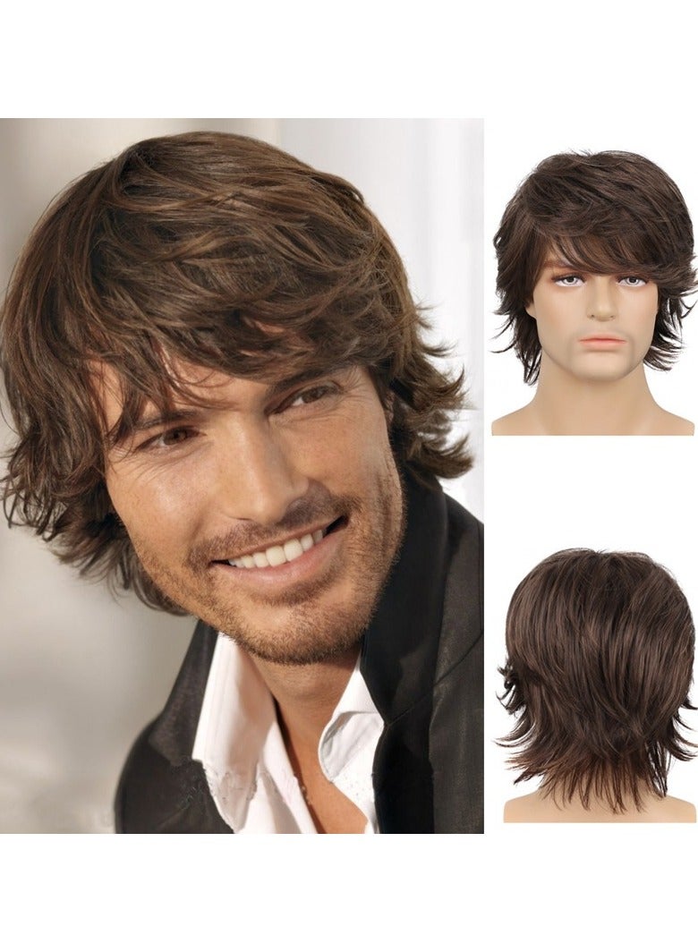 Estelle short men wig dark brown - Image 2