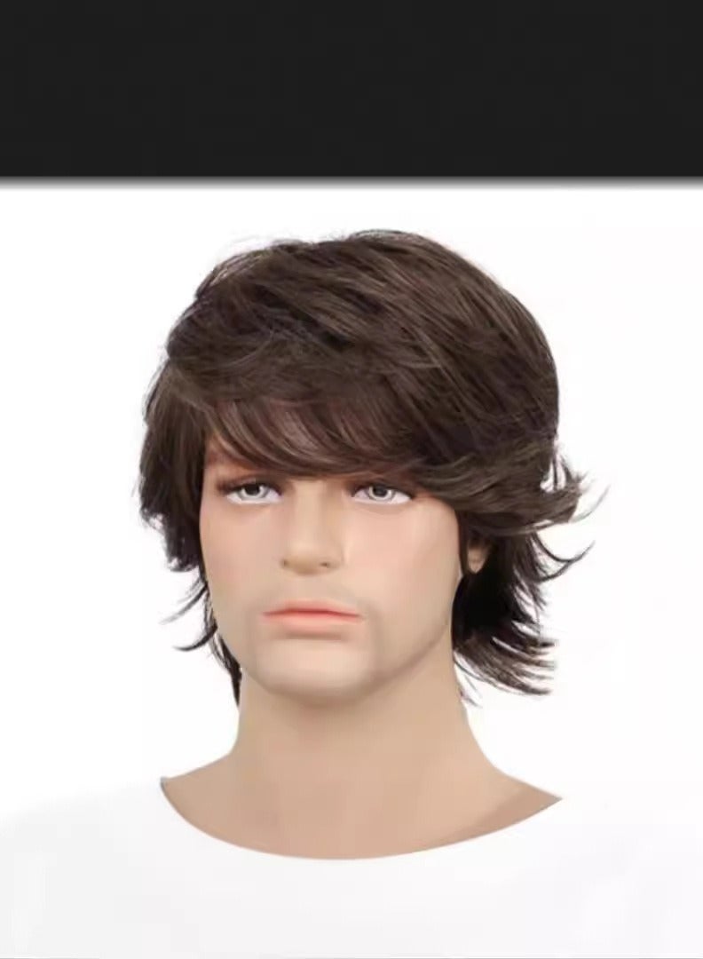 Estelle short men wig dark brown - Image 3