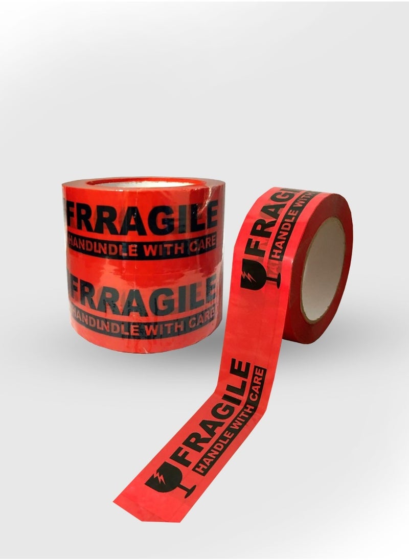 Generic Fragile Tape 2Pack 200m Heavy Duty provides both sealing and fragile sticker  - Image 2