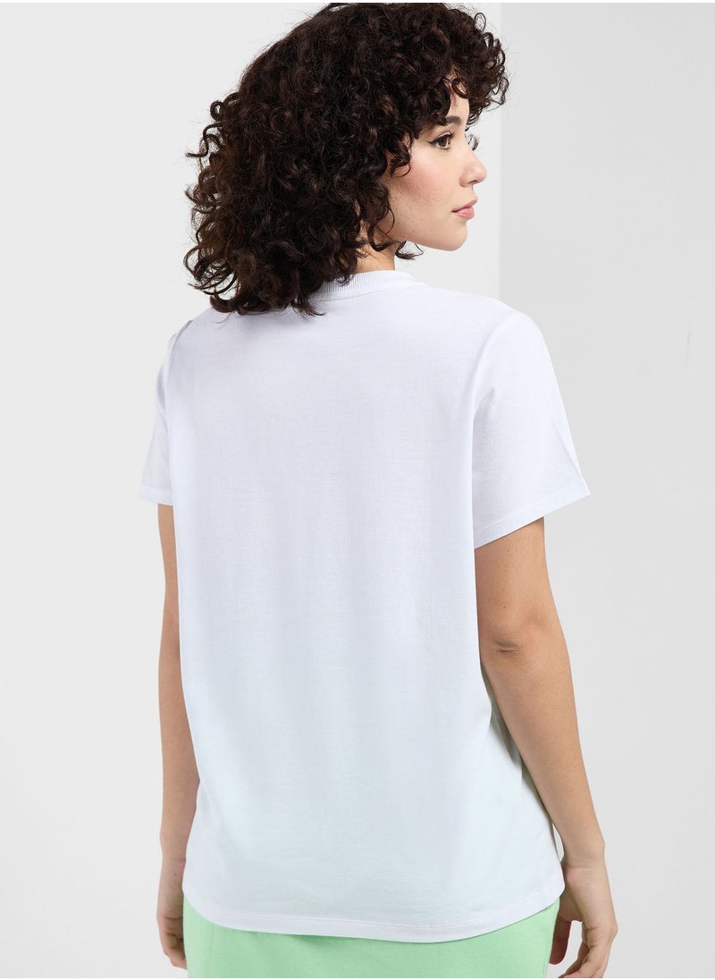 DKNY Sport - Crew Neck Logo T-Shirt - Image 1