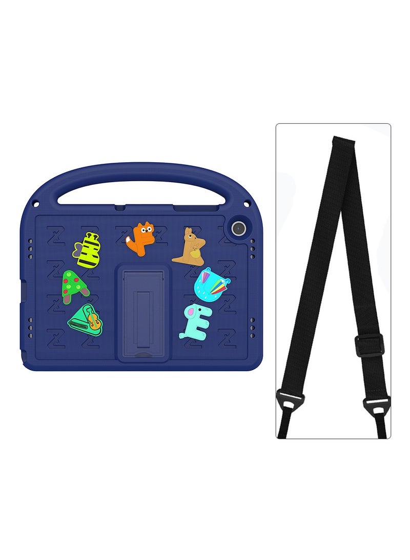 VKL Compatible with Samsung Galaxy Tab A9 plus Case for Kids 11” 2024 With shoulder strap  Released with Holder Shockproof Full Body Protection Cute Cover Shell for Tab A0 plus Case Kids dark blue - Image 1