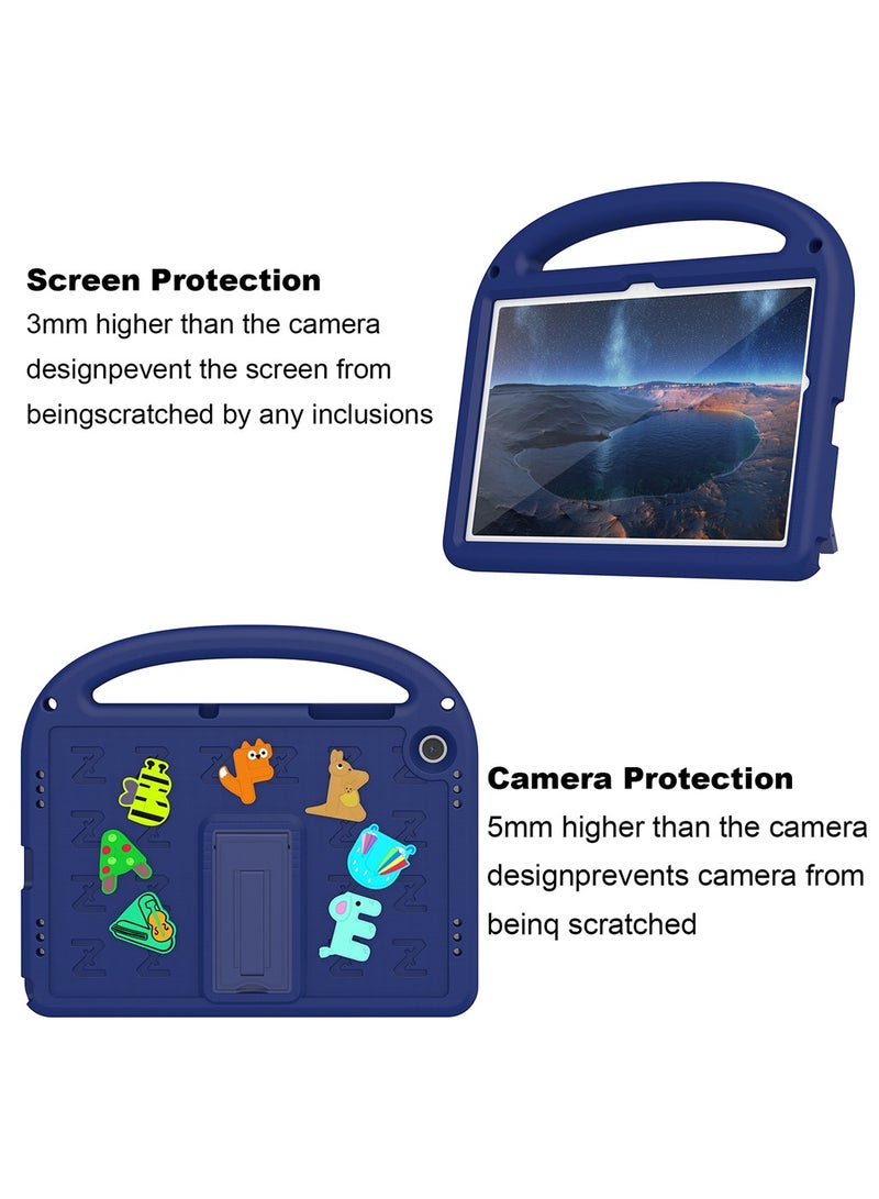 VKL Compatible with Samsung Galaxy Tab A9 plus Case for Kids 11” 2024 With shoulder strap  Released with Holder Shockproof Full Body Protection Cute Cover Shell for Tab A0 plus Case Kids dark blue - Image 2