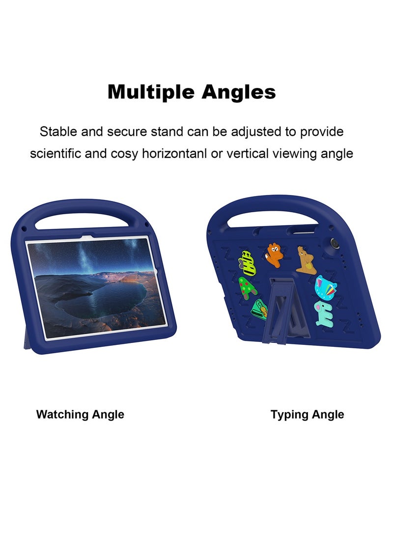 VKL Compatible with Samsung Galaxy Tab A9 plus Case for Kids 11” 2024 With shoulder strap  Released with Holder Shockproof Full Body Protection Cute Cover Shell for Tab A0 plus Case Kids dark blue - Image 4