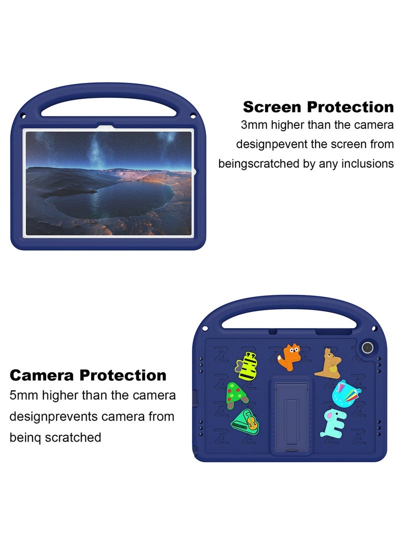 VKL Compatible with Samsung Galaxy Tab A9 plus Case for Kids 11” 2024 With shoulder strap  Released with Holder Shockproof Full Body Protection Cute Cover Shell for Tab A0 plus Case Kids dark blue - Image 5