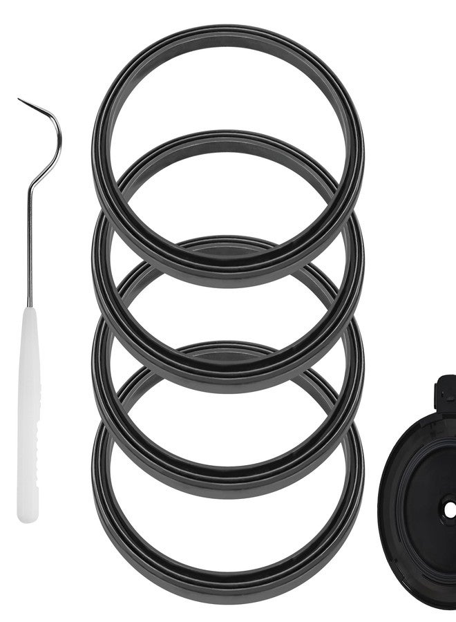 Linkidea 4 Pcs Blender Replacement Parts, Silicone Gasket Seal, Exact Fit Lid & Tool Kits, Compatible with Ninja NC299AMZ, NC301, NC300, Grey - Image 1
