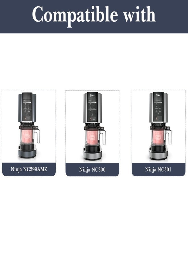 Linkidea 4 Pcs Blender Replacement Parts, Silicone Gasket Seal, Exact Fit Lid & Tool Kits, Compatible with Ninja NC299AMZ, NC301, NC300, Grey - Image 3