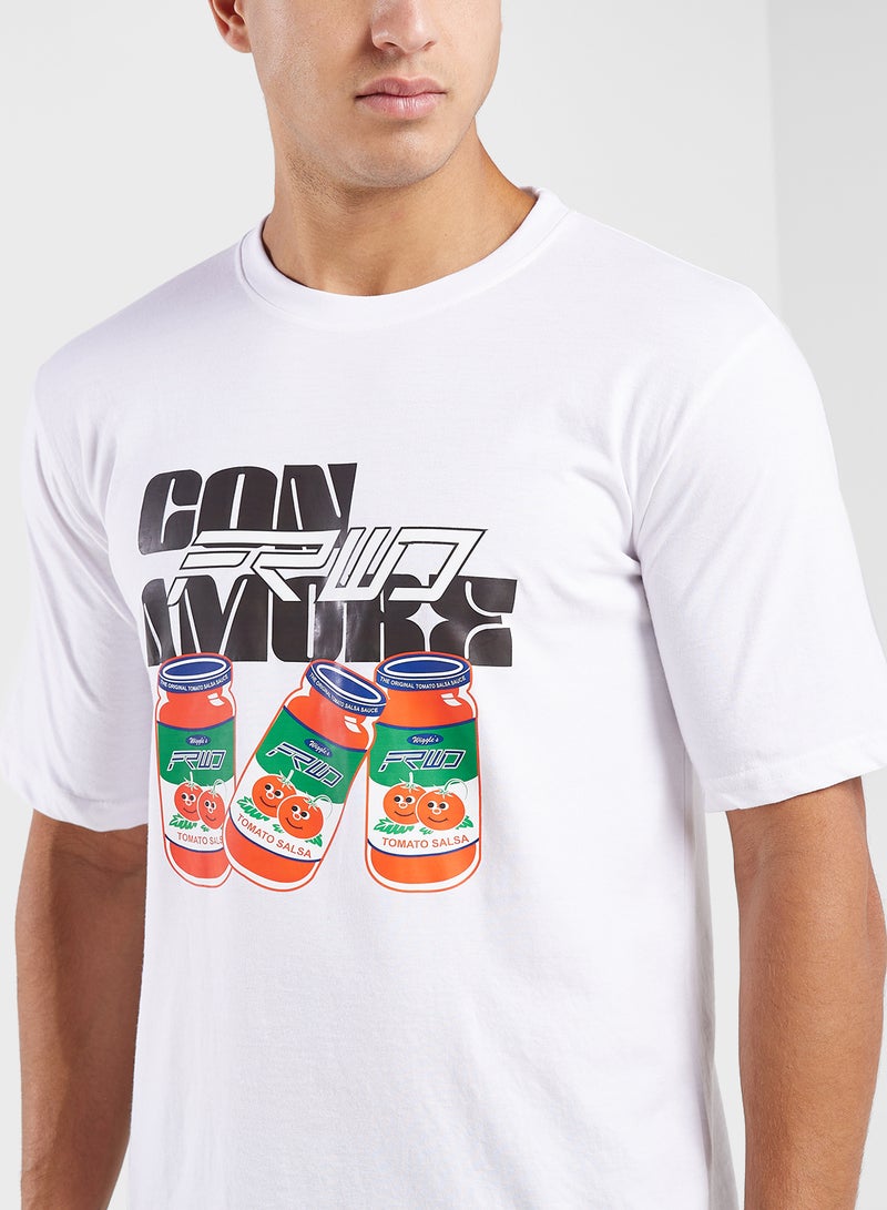 فورورد تيشيرت مطبوع كبير الحجم - Image 3