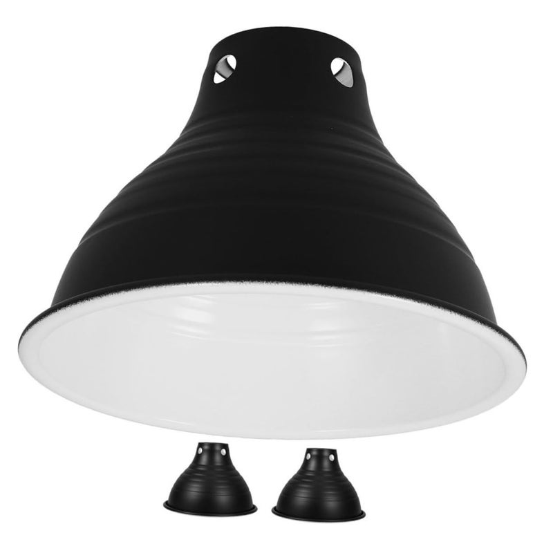 3pcs Reptile Lamp Shade Iron Heat Cover Enhanced Brightness Reflective Design Durable - Image 2