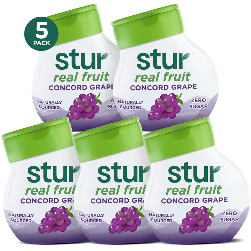 Stur Liquid Water Enhancer  Concord Grape  Naturally Sweetened  High in Vitamin C  Antioxidants  Sugar Free  Zero Calories  Keto  Vegan  5 Bottles Makes 120 Drinks - Image 3