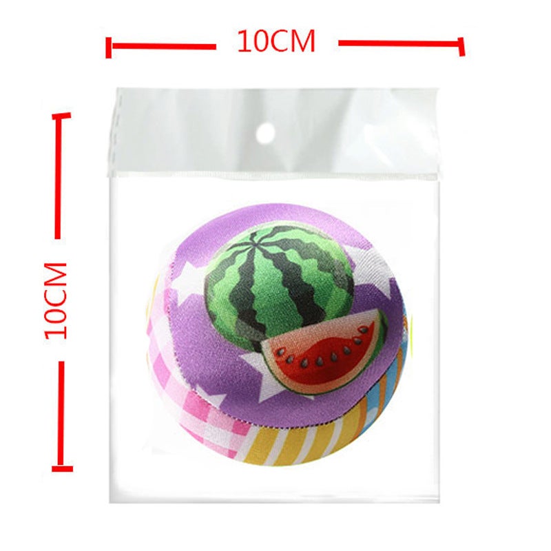 Cross-border Amazon baby player grabs bell ball stereo bell cloth ball 0-3 years old baby toy hand grabs cloth ball Fruit- 4inch color printed cloth balls 
