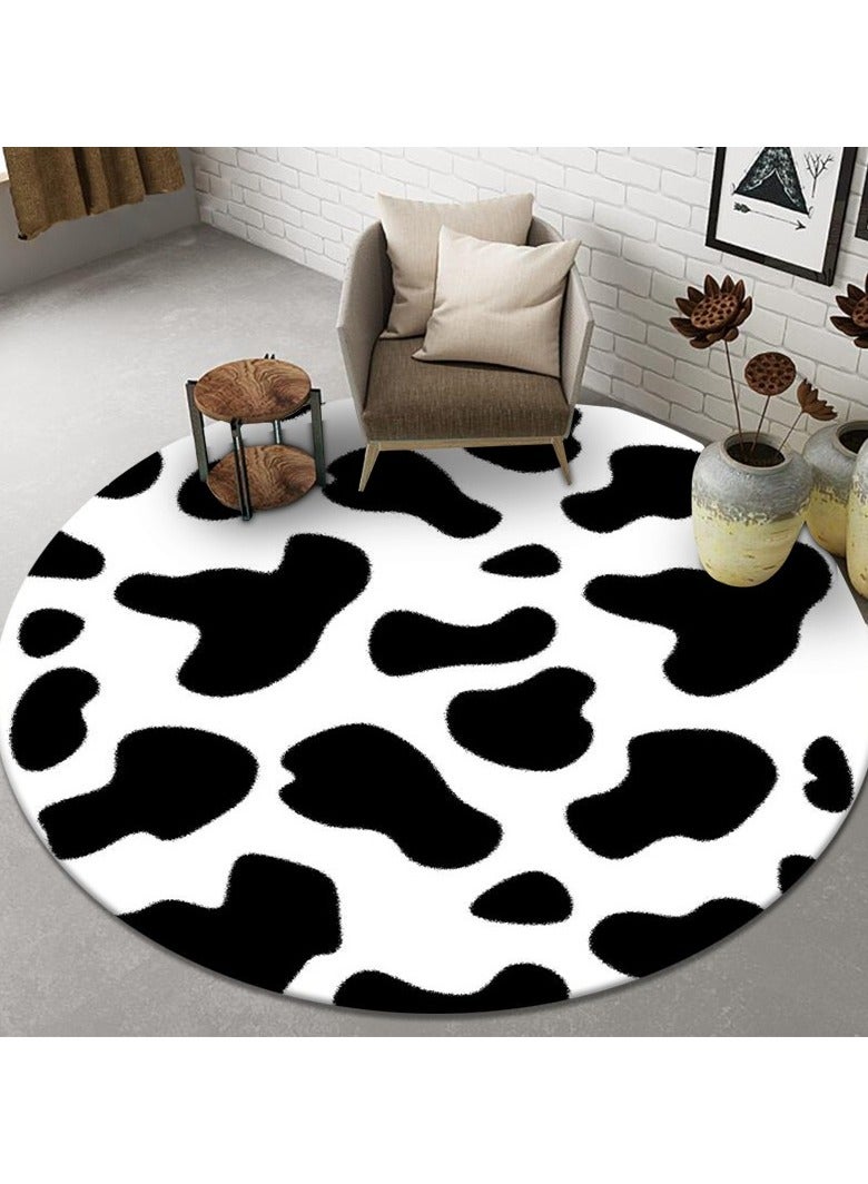 Loquat Squality Polyester Fiber Kindergarten Crawling Circular Carpet 