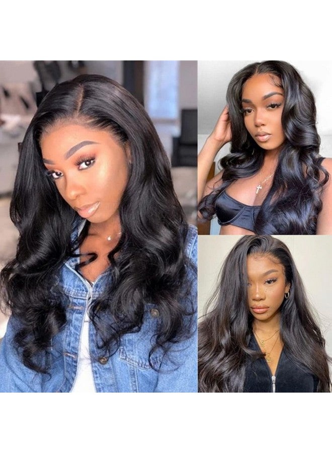 catti باروكة شعر بشري بدانتيل أمامي كامل بموجة 360 درجة للنساء ذوات البشرة السمراء باروكة شعر بشري بدانتيل أمامي عالي الدقة 360 درجة مسبقة النتف مع شعر أطفال باروكة شعر مموجة أمامية من الدانتيل بدون غراء (16 بوصة) - Image 3