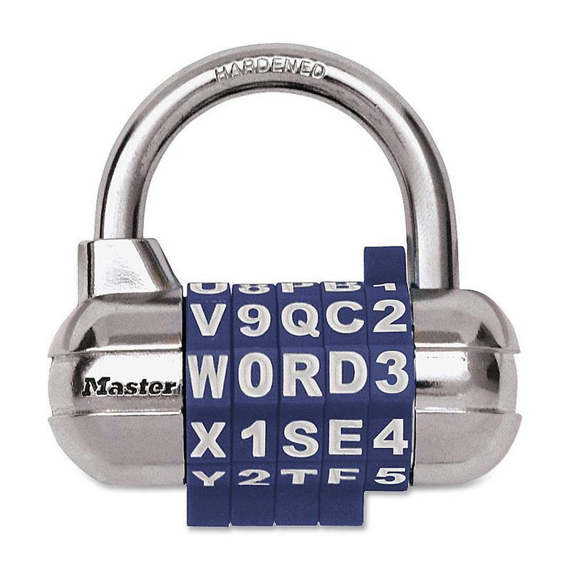 Master Lock 1534D Locker Lock Set Your Own Word Combination Padlock, 1 Pack, Assorted colors - Image 4