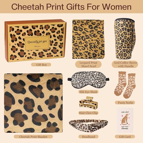 Ithmahco Cheetah Print Gifts for Women, Leopard Print Get Well Gifts for Women, Birthday Care Package Cheetah Gift Ideas for Woman Mom Friends, Self Care Leopard Gift Baskets for Valentines Day Galentines Day - Image 2