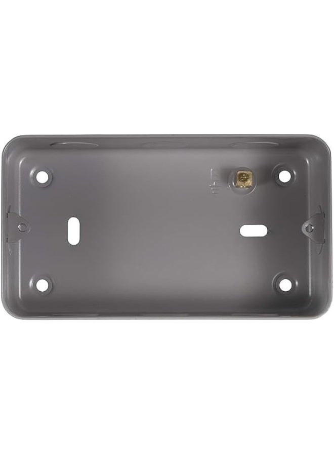Melfi Metal Clade Electrical Wall Switch: Epoxy Gray Powder Coated For Enhanced Durability (Metal Clade Blank Box Only 6X3) - Image 1