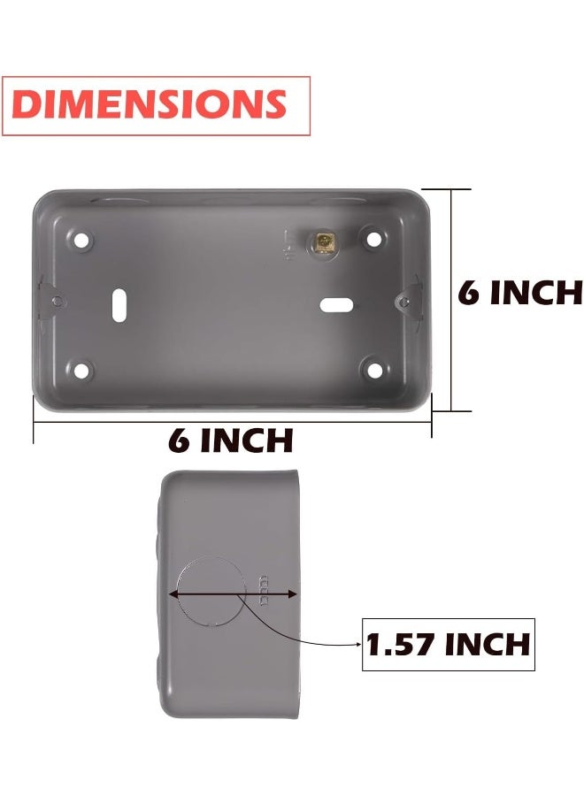Melfi Metal Clade Electrical Wall Switch: Epoxy Gray Powder Coated For Enhanced Durability (Metal Clade Blank Box Only 6X3) - Image 3