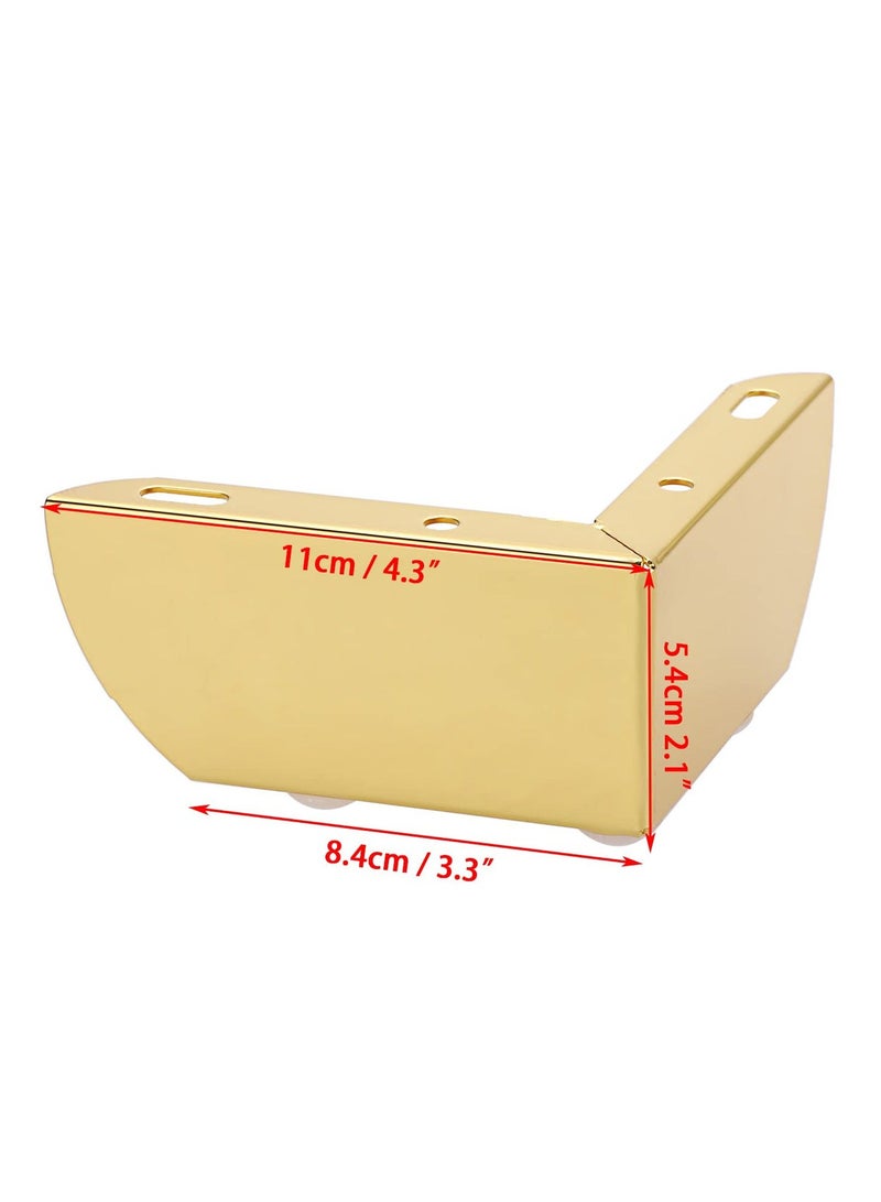 Generic Furniture Legs, Modern Metal Furniture Sofa Cabinet Feets - DIY Replacement Legs Set for Furniture Cabinet Foot Legs Sofa Bed Desk Table Feet Support, Gold (4 Pcs, 5.5CM/2 Inch )  - Image 2