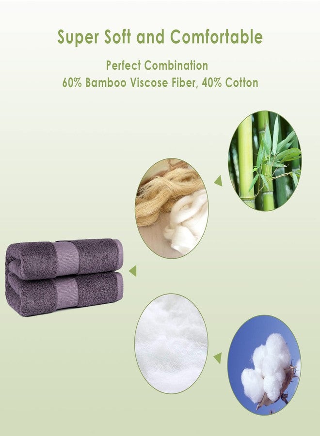 CANFOISON Extra Large Bath Towel Sheets for Body, Sensitive Skin, Adult Kids Baby Luxury Super Soft Highly Absorbent Oversized Towels 35" x 70" 1 Pack Lavender Purple - Image 5