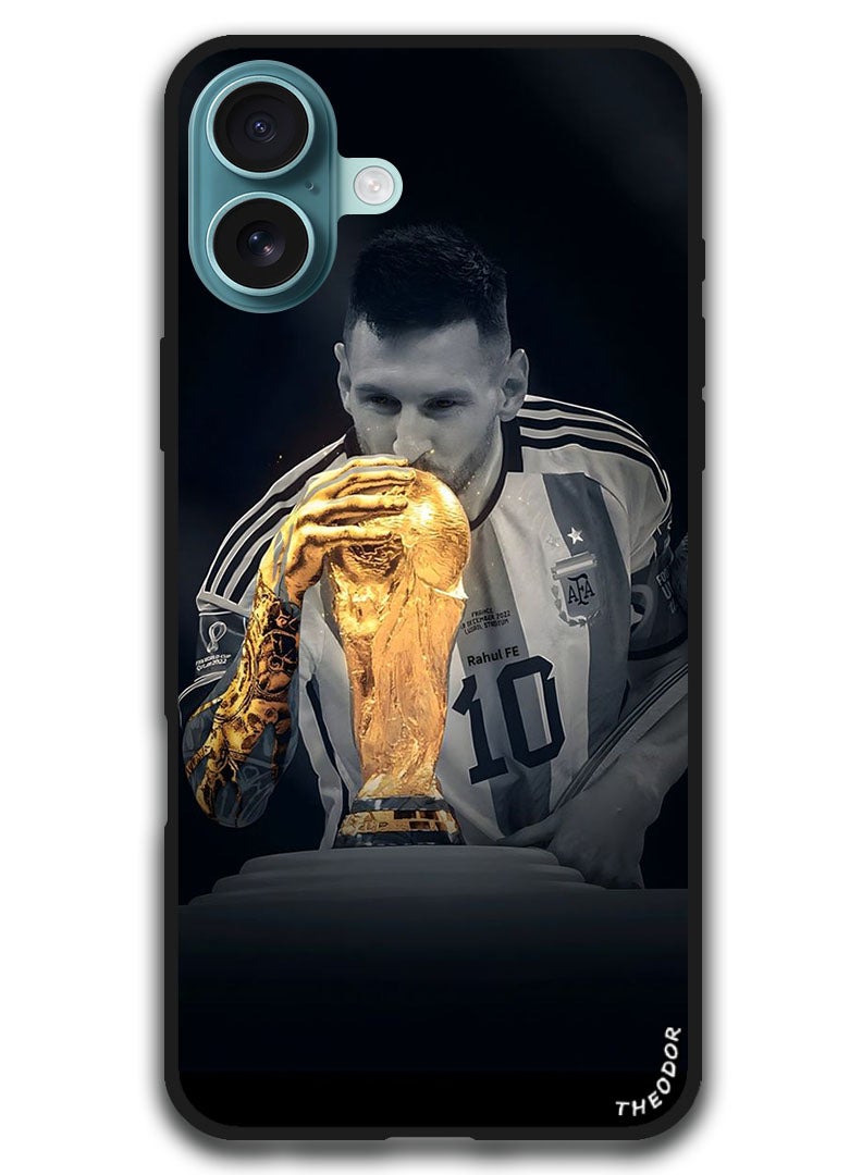 Theodor Protective Case Anti Scratch Shock Proof Bumper Cover For iPhone 16 (6.1)-inch Messi (2) - Image 1