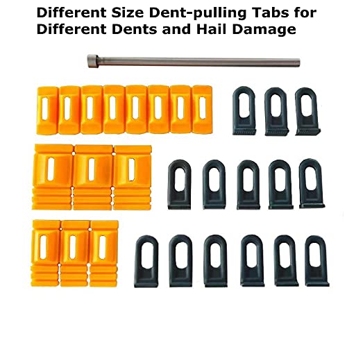 HiYi Car Dent Repair Tools Heavy Duty Paintless Repair Removal Tools Strong Dent Puller Handle Lifter Yellow Glue Tabs Powerful Body Repair Dent Remover Tool Kit for Car Dent Repair (Yellow) - Image 5