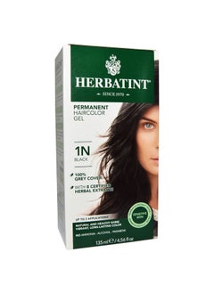 Herbatint 1N مجموعة جل صبغ الشعر الأسود الدائم العشبي، 3 قطع في كل علبة.  - Image 2