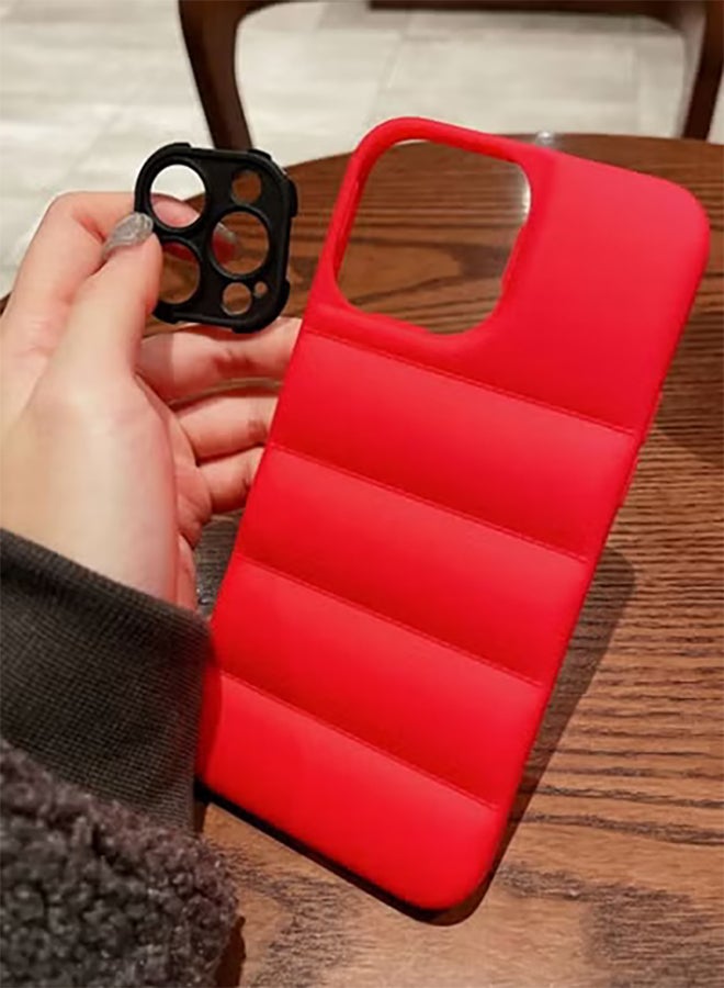 COVERSCART Red Puffer Jacket Case (Matte) for Apple Iphone 13 Pro Max - Image 5