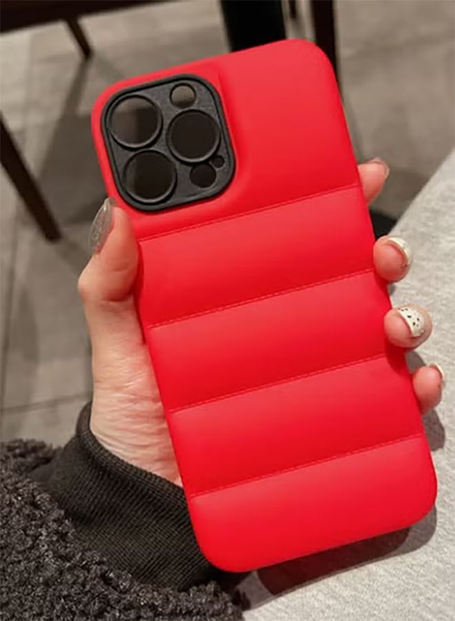 COVERSCART Red Puffer Jacket Case (Matte) for Apple Iphone 13 Pro Max - Image 2
