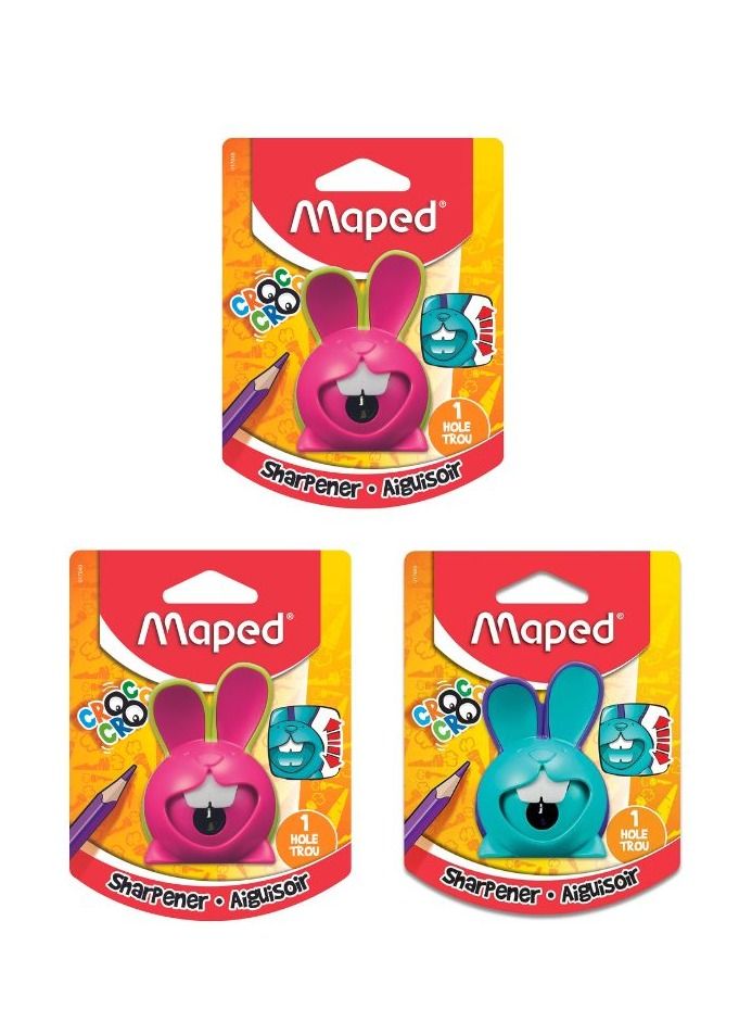 Maped 3-Piece Croc Croc One Hole Sharpener Multicolour - Image 2