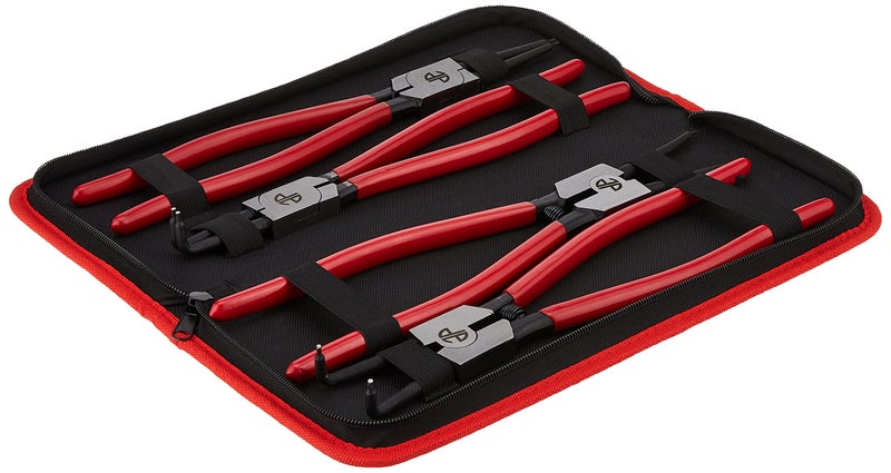 Astro Pneumatic Tool 94222 13" 4pc Large Internal/External Snap Ring Pliers , Black - Image 1