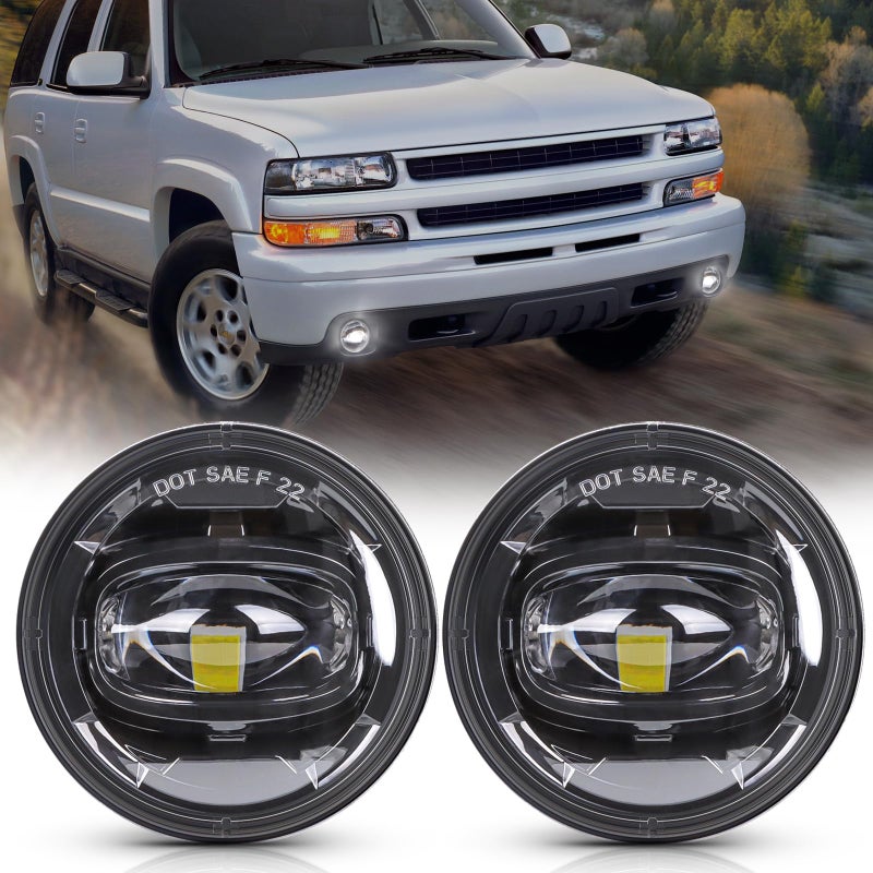 Auxbeam LED Fog Lights Replacement for 2001 2002 2003 2004 2005 2006 Chevy Tahoe Z71 20012006 Chevy Suburban 1500 Z71 19942003 Pontiac Grand Prix 20002005 Pontiac Sunfire DOT Approved
