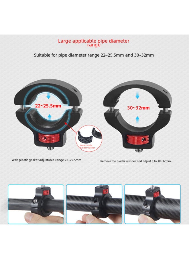 Generic 1/4 Screw Bicycle Clamp Sports Camera Tripod Bike Mount For 2232mm Handlebar Diameter Digital Computer Accessories-Color:Black And Red  - Image 5