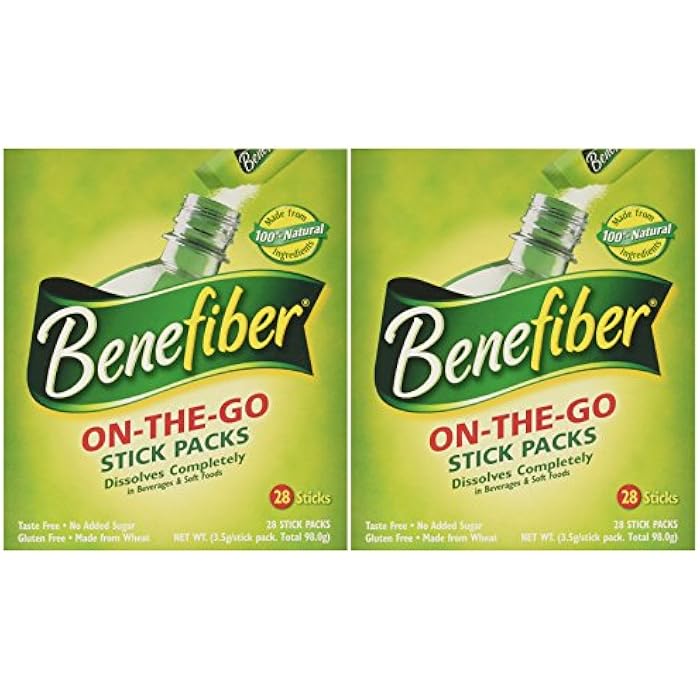 NOVARTIS Benefiber Stick Pack Fiber Supplement, Taste Free, Dissolves Completely 28-4g(0.14oz) 2PACK TOTAL 56 STICKS - Image 1