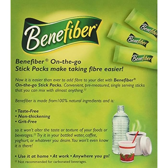 NOVARTIS Benefiber Stick Pack Fiber Supplement, Taste Free, Dissolves Completely 28-4g(0.14oz) 2PACK TOTAL 56 STICKS - Image 2