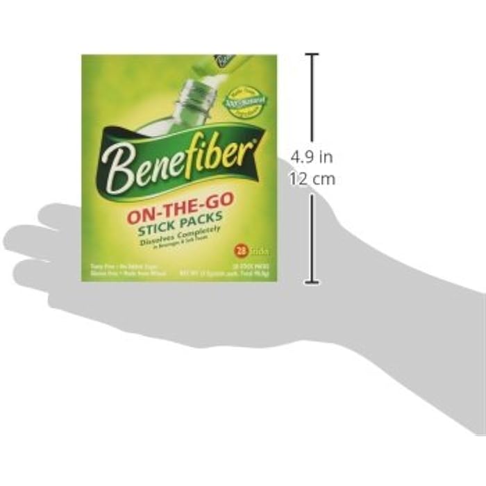 NOVARTIS Benefiber Stick Pack Fiber Supplement, Taste Free, Dissolves Completely 28-4g(0.14oz) 2PACK TOTAL 56 STICKS - Image 3