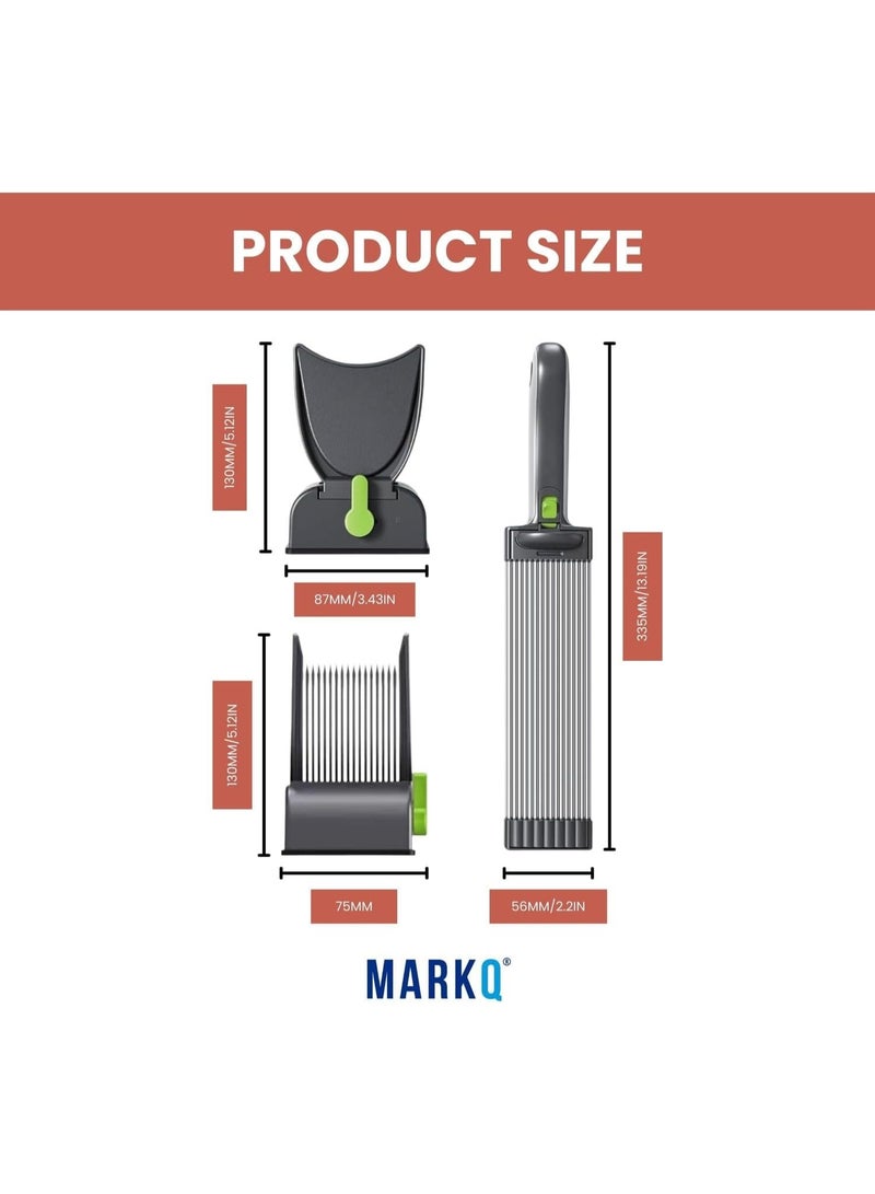 MARKQ Meat Slicer Machine for Home, Food Slicer Cleaver Kitchen Knife with Adjustable 2-4mm Blades for Fresh Meat, Beef, Pork, Chicken – Manual Slicer for Home Cooking, BBQ - Image 3