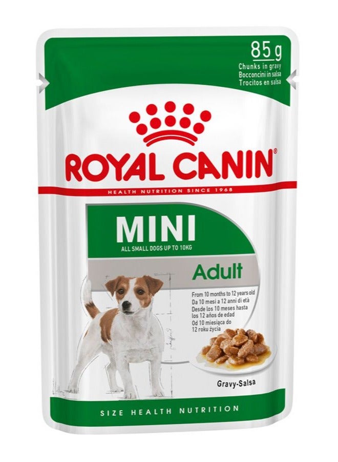 رويال كانين سايز هيلث نيوتريشن ميني أدلت (طعام رطب - أكياس) 12 × 85 جم - Image 1