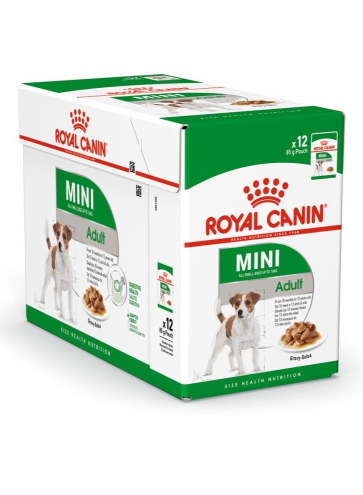 رويال كانين سايز هيلث نيوتريشن ميني أدلت (طعام رطب - أكياس) 12 × 85 جم - Image 2