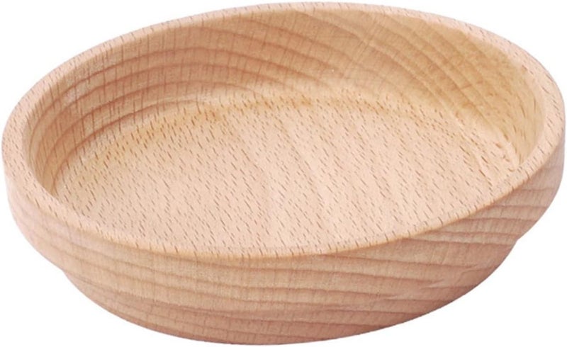 Luxshiny Beech Wood Pet Feeding Bowl Waterproof Oil-Resistant Small Animal Food Dish 9cm Diameter for Hamsters, Gerbils, and Small Pets - Image 1