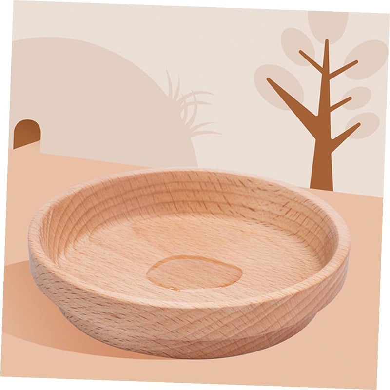 Luxshiny Beech Wood Pet Feeding Bowl Waterproof Oil-Resistant Small Animal Food Dish 9cm Diameter for Hamsters, Gerbils, and Small Pets - Image 4